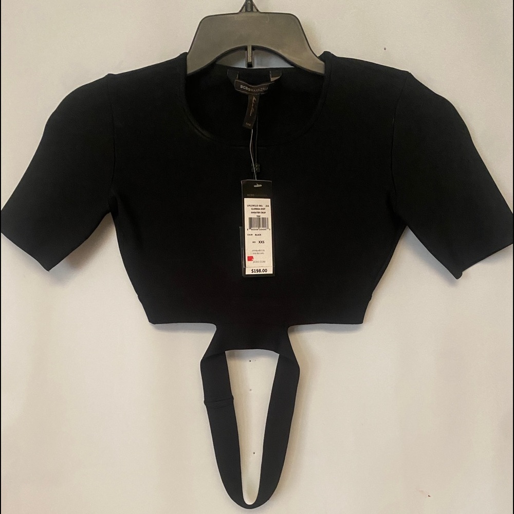 BCBG MAXAZRIA Clarissa knit crop top